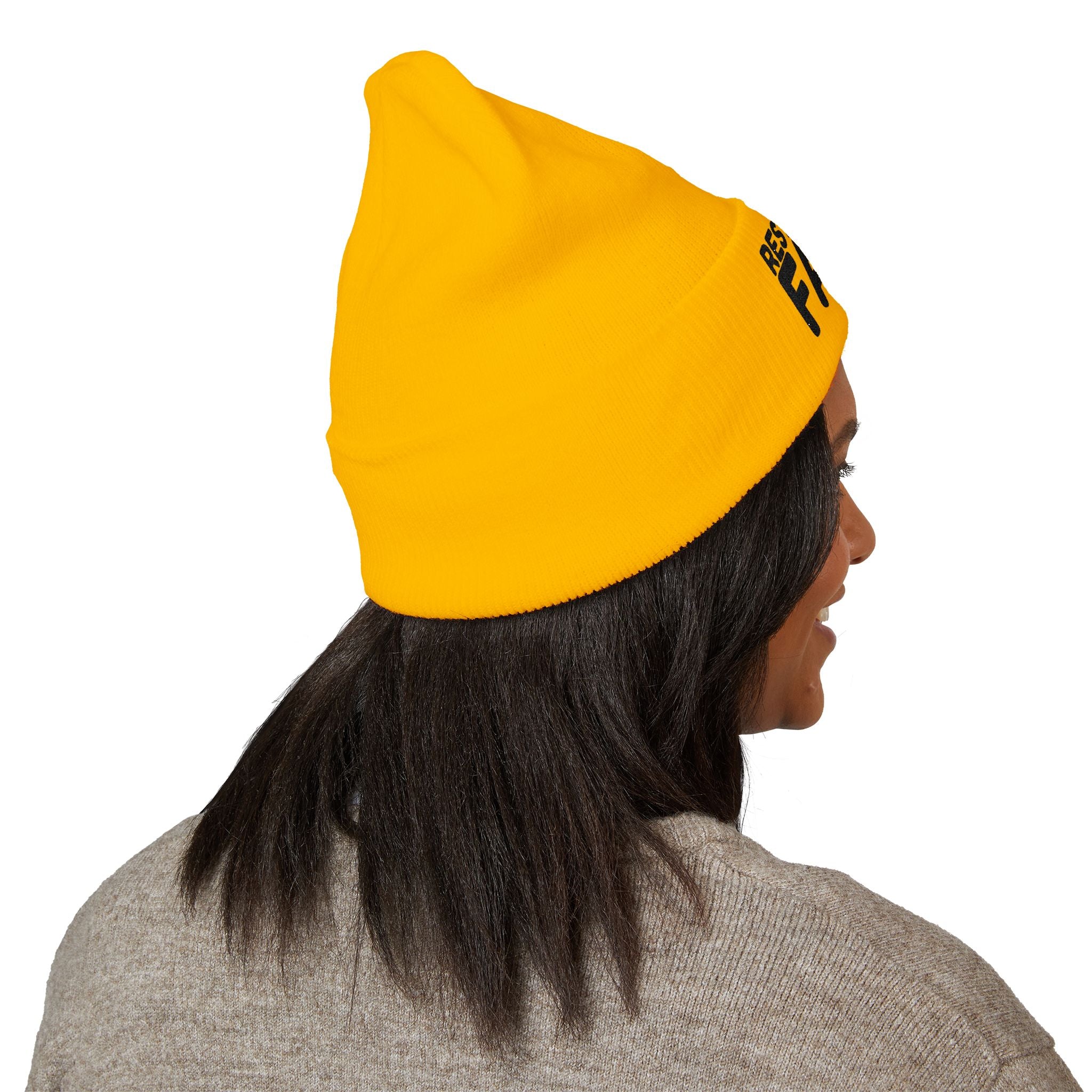 Resting Bee Face Embroidered Beanie — Funny RBF Winter Hat BEEnie