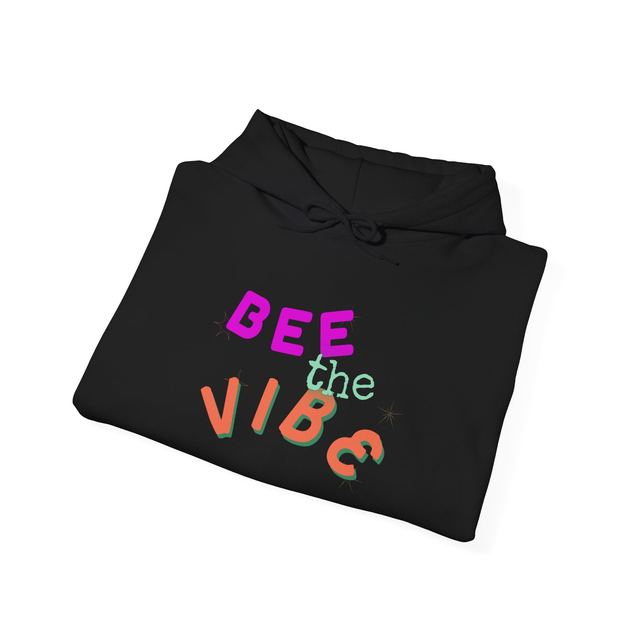 Hoodie — "Bee the Vibe" Colorful Playful Graphic Hoodie