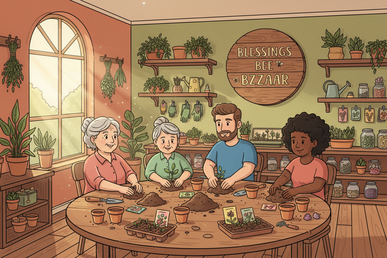 can the sign say blessings bee bzzaar