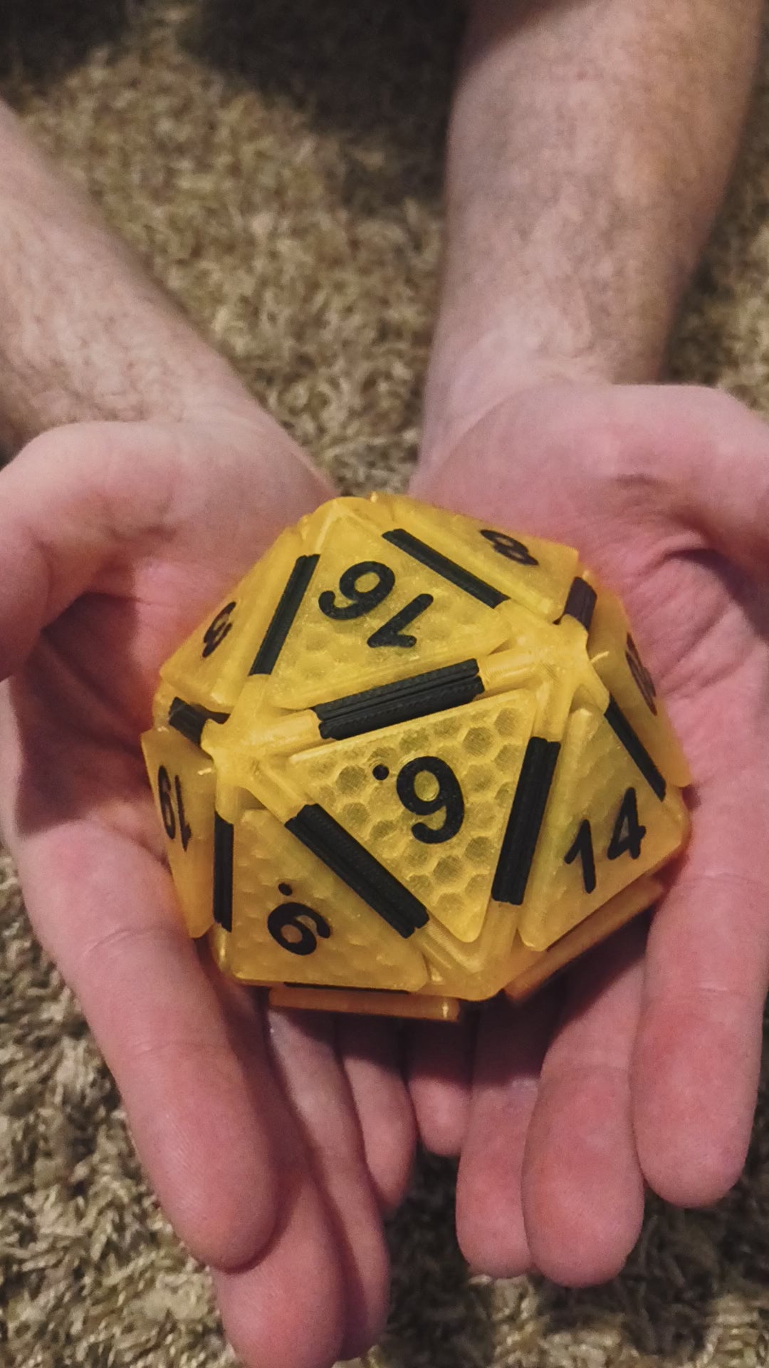Large D20 Fidget - Honeycomb