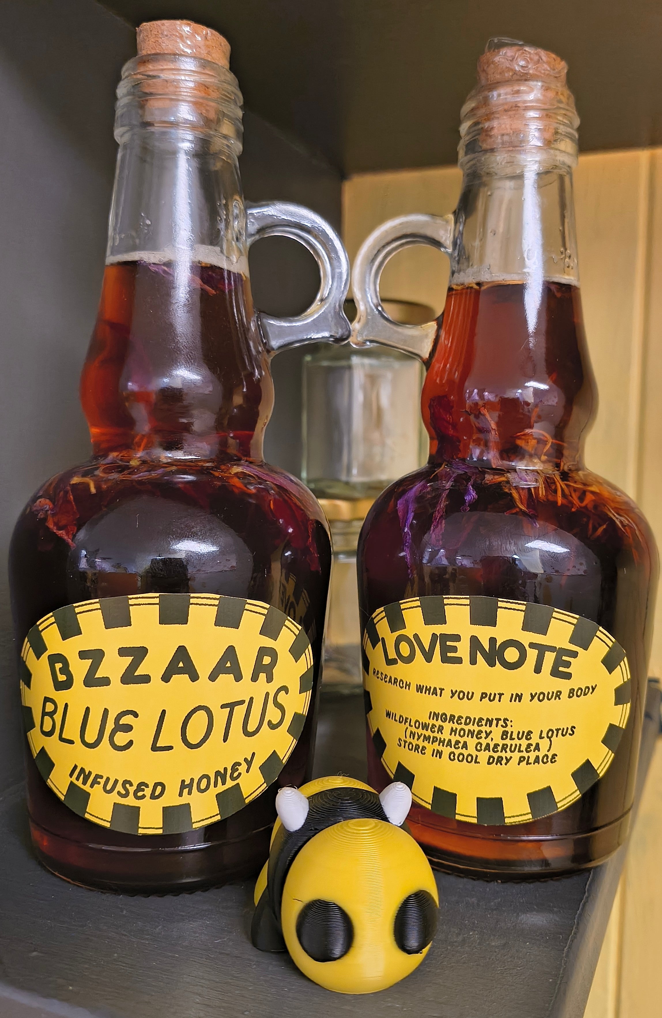 Herb-infused Honey - Blue Lotus 12 oz bottle