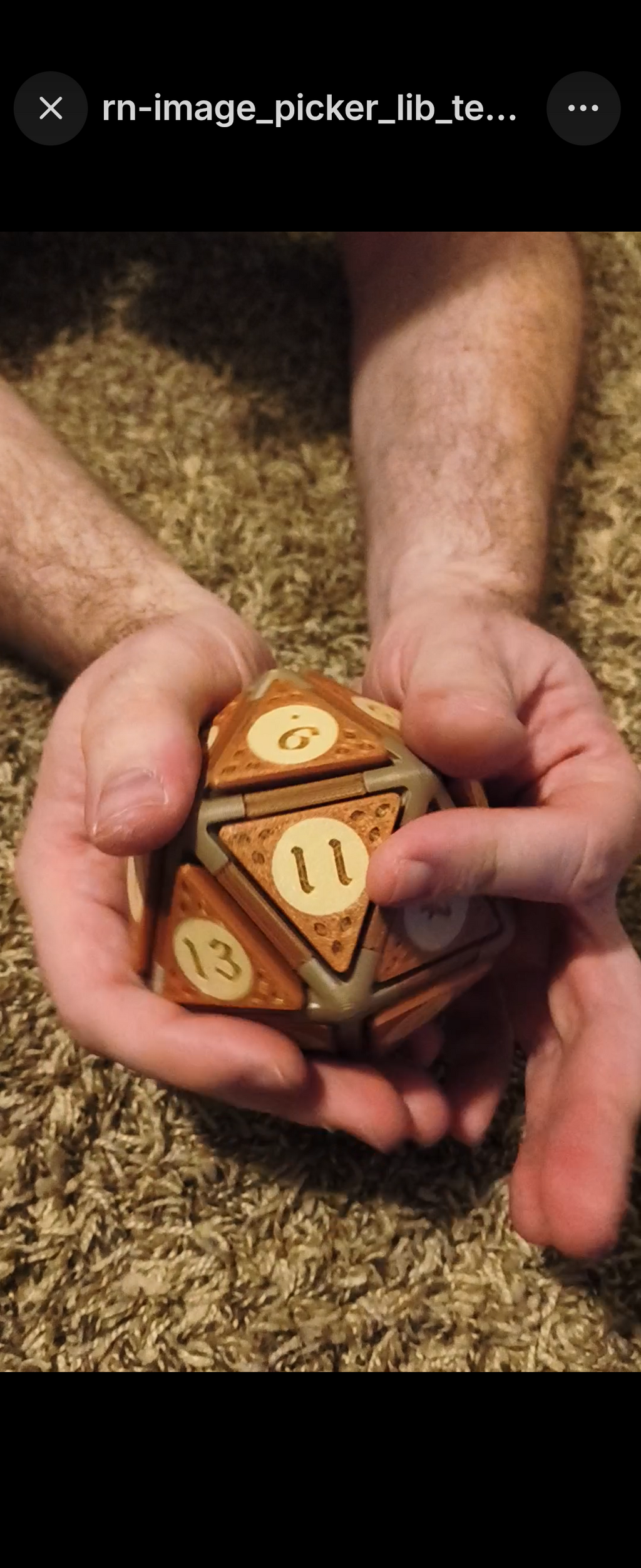 Large D20 Fidget - Chocolate Steampunk